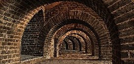 Papel pintado Bricks Passage Trompe l'oeil