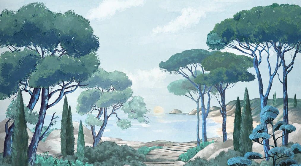 Papier peint balade dans les calanques, XXL, tendance