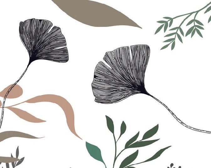 Papel pintado Floral artista ginkgo