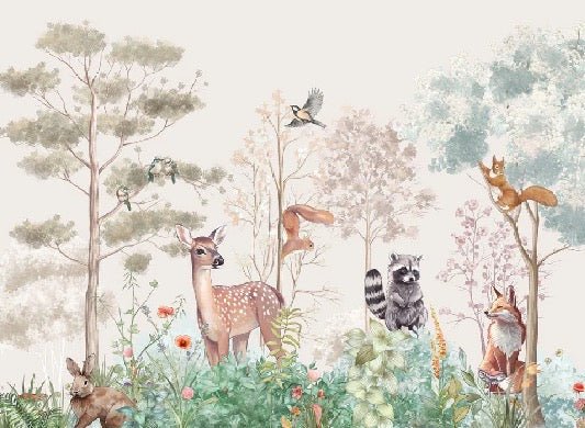 Papel pintado Dormitorio infantil magic nature beige