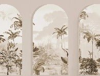Papier peint arches luxuriantes sépia, XXL, tendance