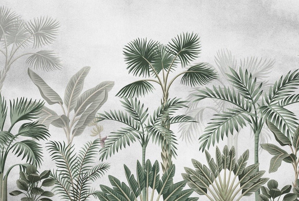 Papel pintado Selva de árboles exóticos