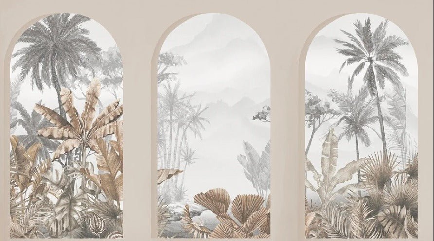 Papel pintado Arches tropicales sepia