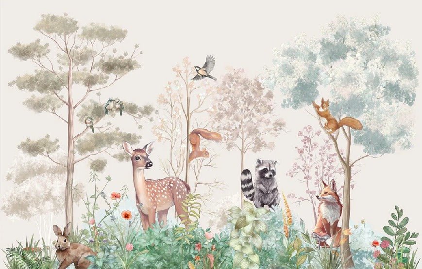 Papel pintado Dormitorio infantil magic nature beige