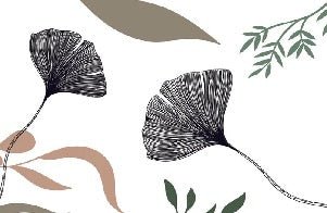 Papel pintado Floral artista ginkgo