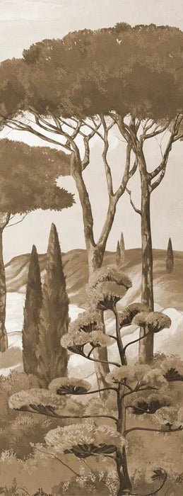 Papel pintado Paseo por los arroyos monocromo