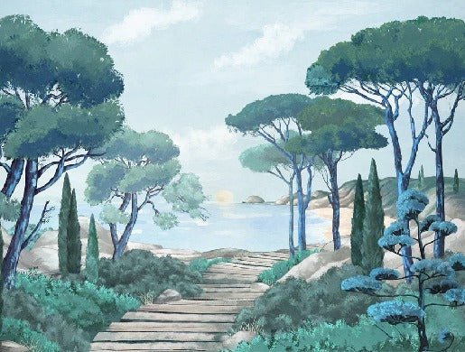 Papier peint balade dans les calanques, XXL, tendance