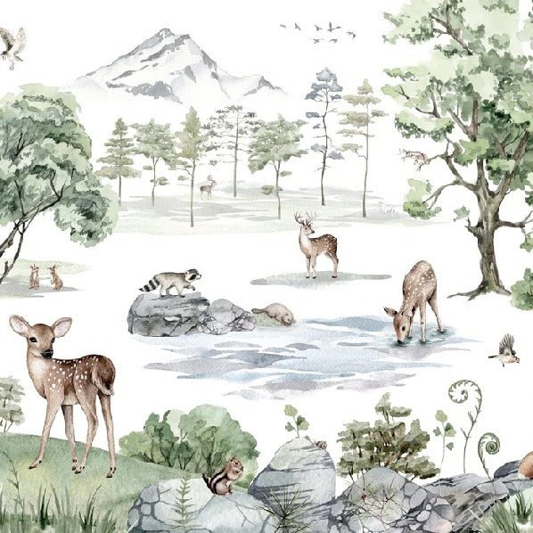 Papier peint animaux prairie enneigée, XXL, tendance