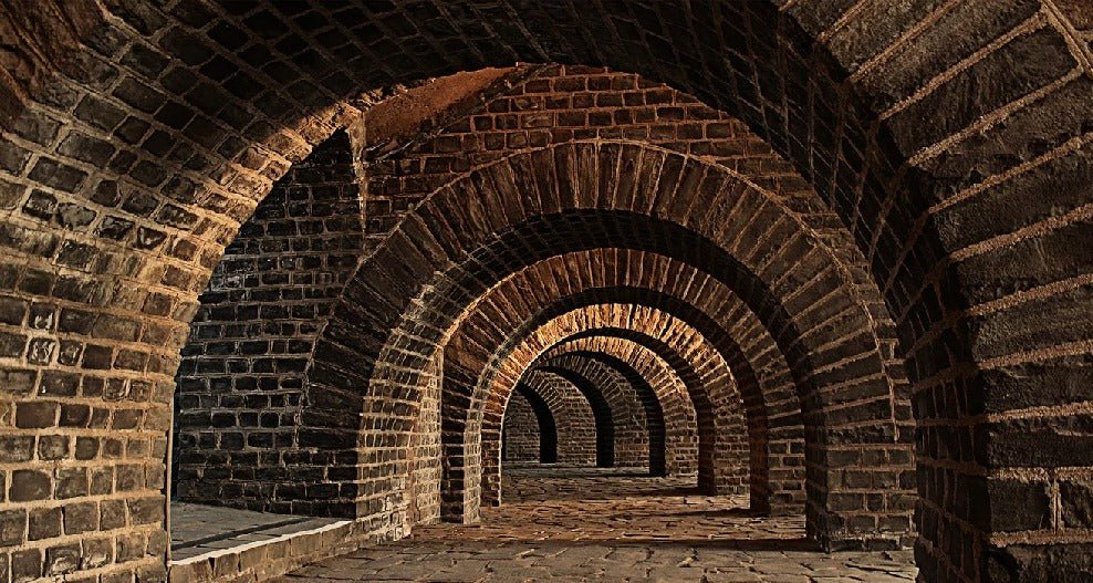 Papel pintado Trompe l'oeil Bricks Passage