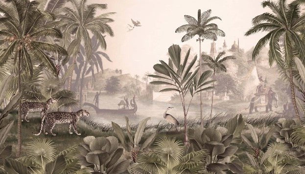 Papel pintado de Jungle haven leopard