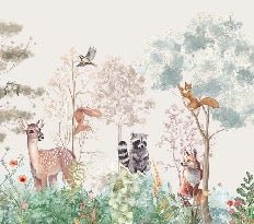 Papel pintado Dormitorio infantil magic nature beige