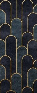 Papier peint toilette dark blue chic, XXL, tendance