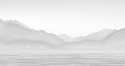 Papel pintado Annecy y su tranquilo lago en blanco y negro