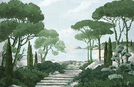 Papel pintado paseo por las calas verdes