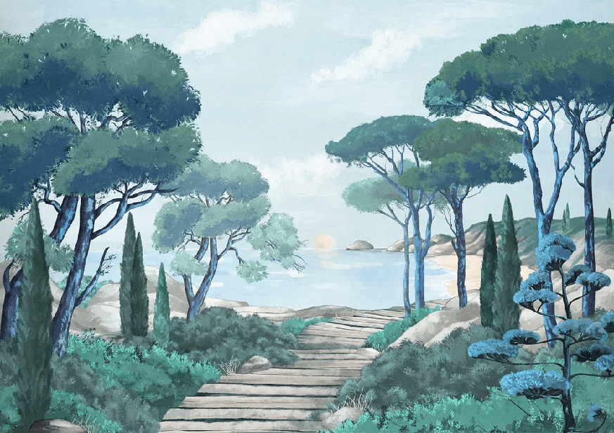 Papel pintado «Paseo por las calas»