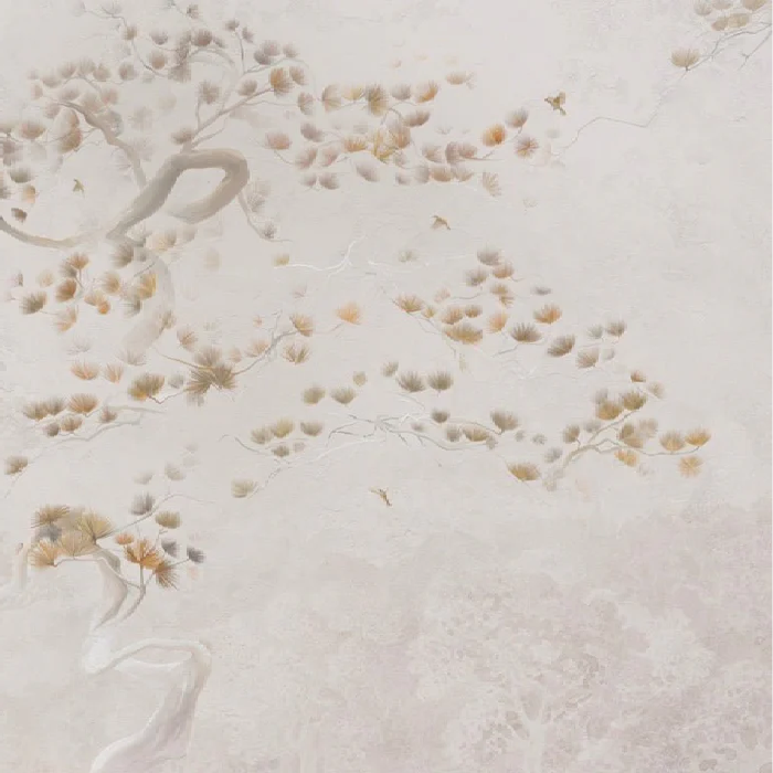 Papier peint japonisant - Brume de pins