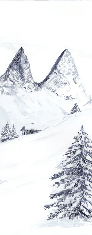 Papier peint aquarelle d’un rêve Alpin, XXL, tendance