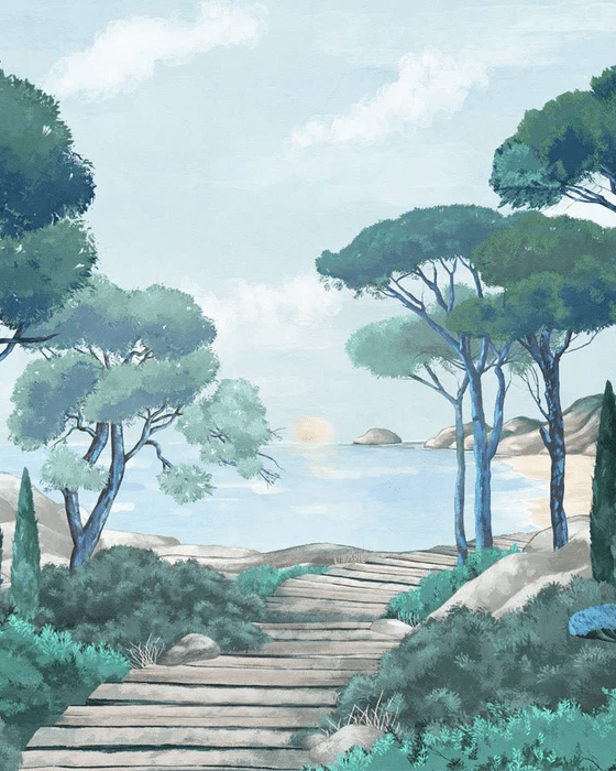 Papel pintado «Paseo por las calas»