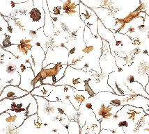 Papel pintado infantil «Aventura en el bosque»
