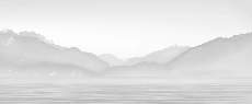 Papel pintado Annecy y su tranquilo lago en blanco y negro