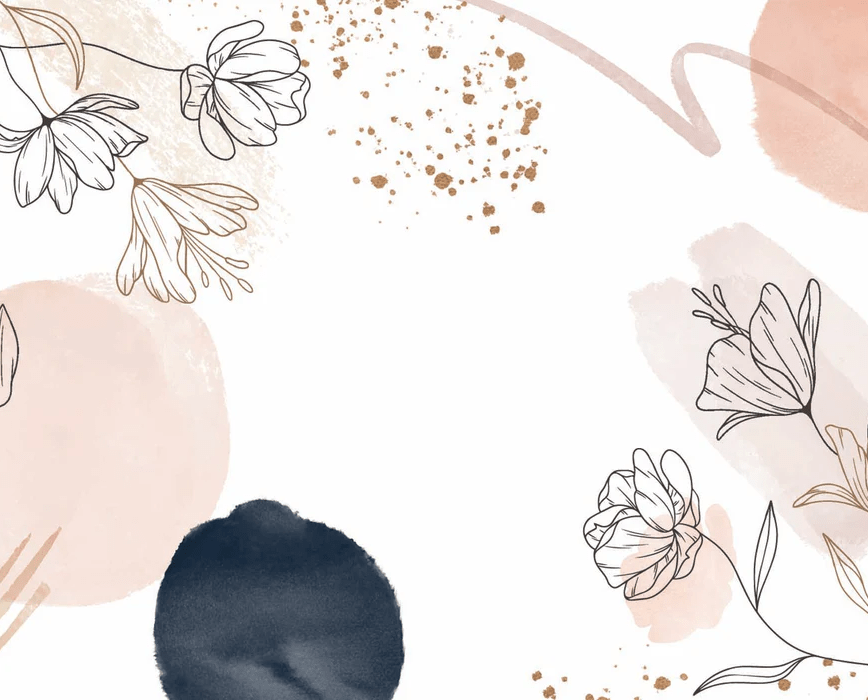 Papel pintado con formas y flores