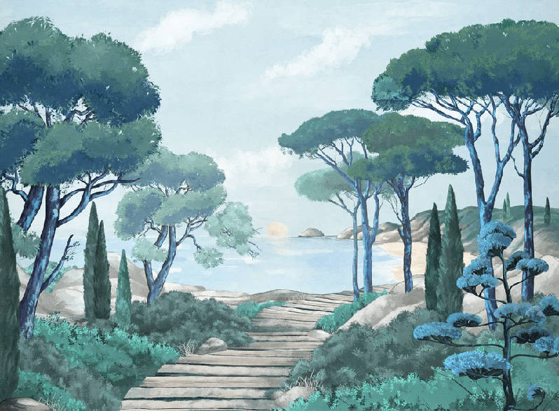 Papel pintado «Paseo por las calas»