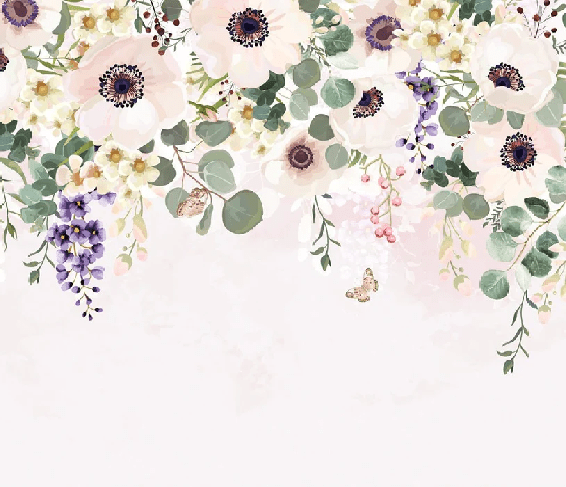 Papier peint floral provence, XXL, tendance