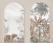 Papel pintado Arches tropicales sepia