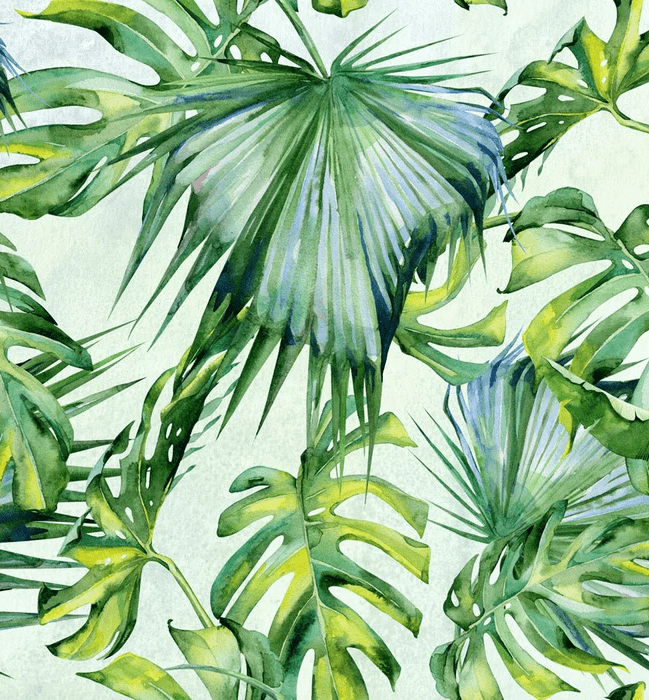 Papel pintado Hojas verdes
