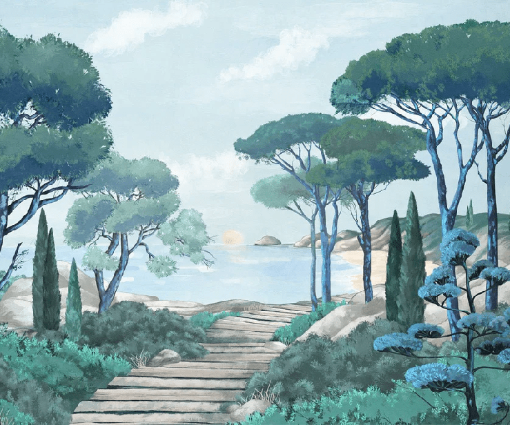 Papel pintado «Paseo por las calas»