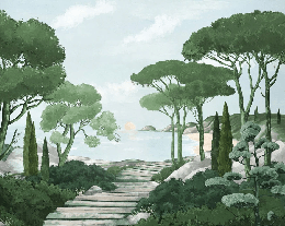 Papel pintado paseo por las calas verdes