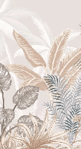 Papier peint toilette jungle terracotta, XXL, tendance
