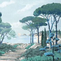 Papel pintado «Paseo por las calas»