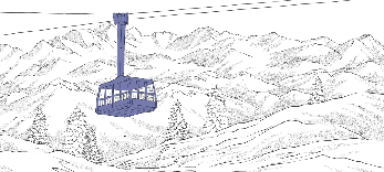 La Plagne telecabine fondo de pantalla azul
