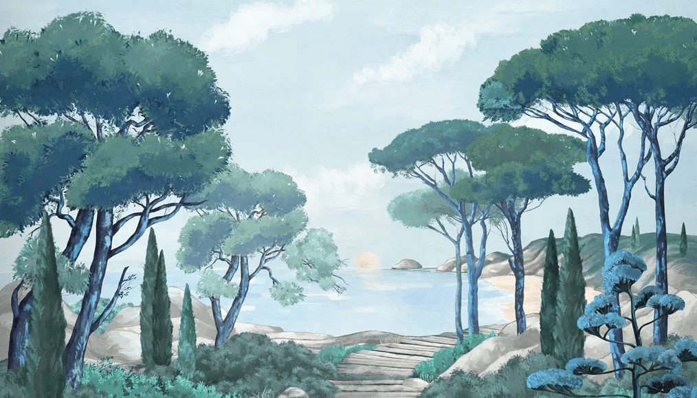 Papier peint balade dans les calanques - Muralconcept