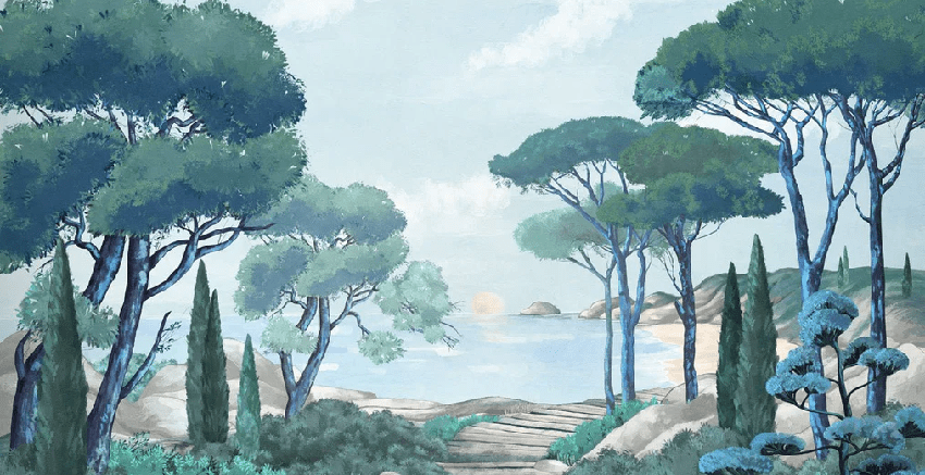 Papel pintado «Paseo por las calas»