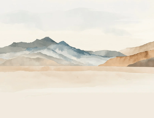 Cinta de terracota Berg im Nebel