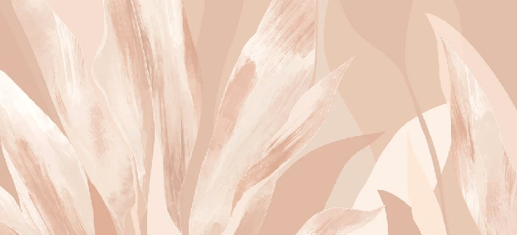Papel pintado con motivos florales nude