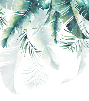 Papel pintado estilo selva y escandinavo