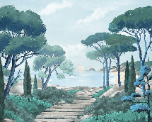 Papel pintado «Paseo por las calas»