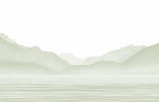 Papier peint Annecy et son lac paisible vert