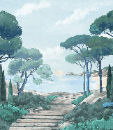 Papel pintado «Paseo por las calas»