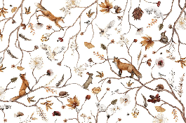 Papel pintado infantil «Aventura en el bosque»