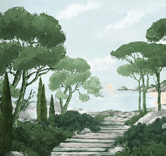 Papel pintado paseo por las calas verdes