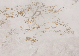 Papel pintado de estilo japonés - Niebla de pinos