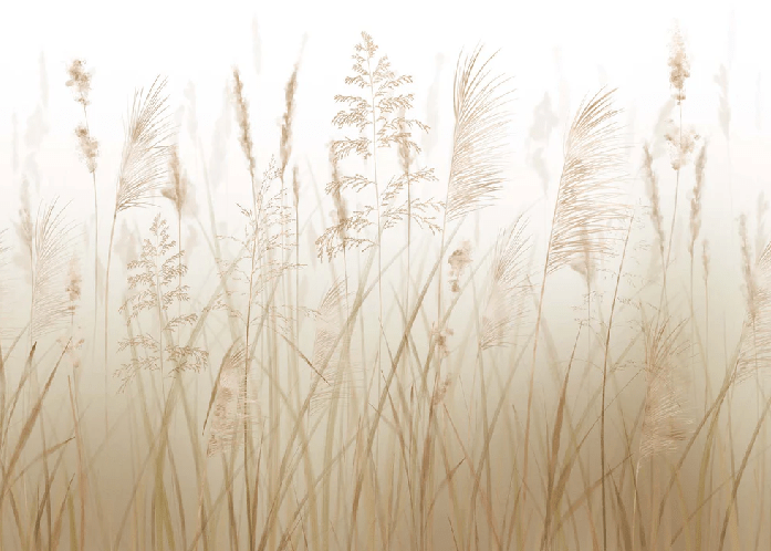 Papel pintado con flores de campos de trigo