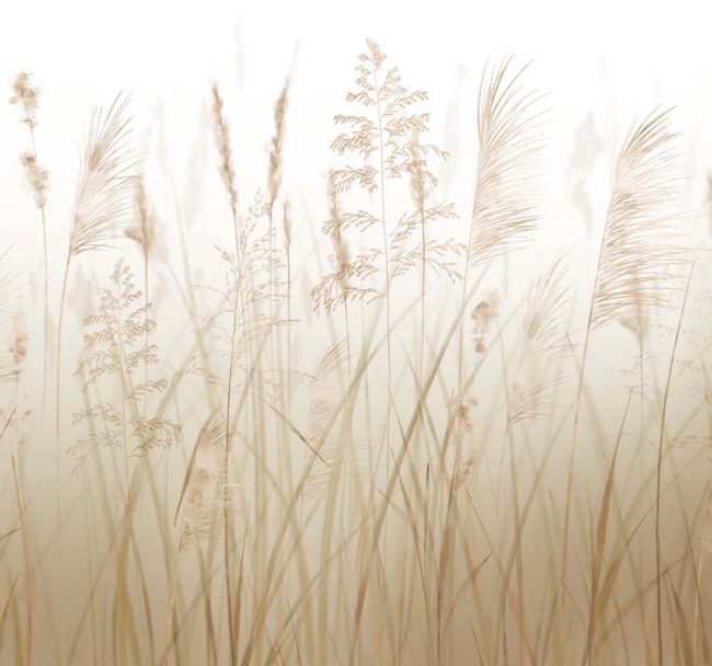 Papel pintado con flores de campos de trigo