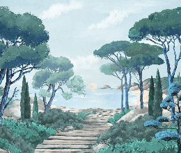 Papel pintado «Paseo por las calas»