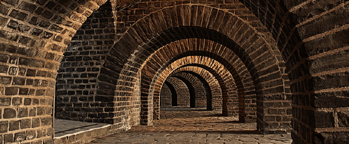 Papel pintado Trompe l'oeil Bricks Passage