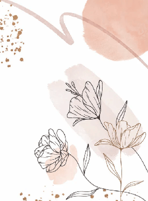 Papel pintado con formas y flores